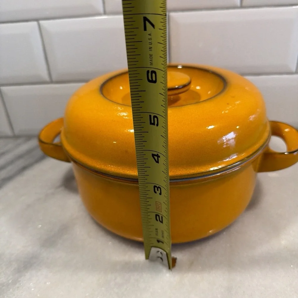 Thomas Flammfest Flame Orange Round Enameled Pot Germany GW994